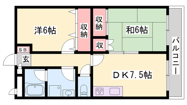 コーポ高田の物件間取画像